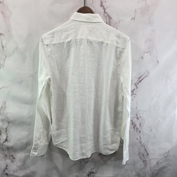 Everlane Shirt Mens White Linen Long Sleeve Button Down European Flax - Picture 6 of 13